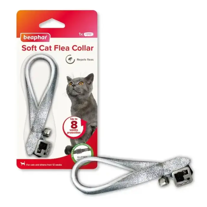 Pretblusu kaklasiksna kaķiem - Beaphar Soft Collars Cats Glitter Photo 2
