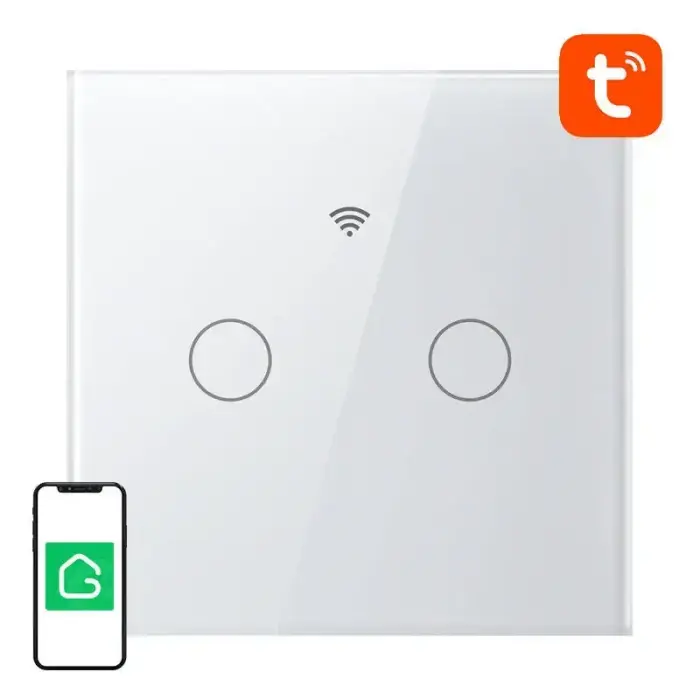Smart Touch WiFi Light Switch Gosund SLS2 (Optional N, Dual) Tuya Foto 2