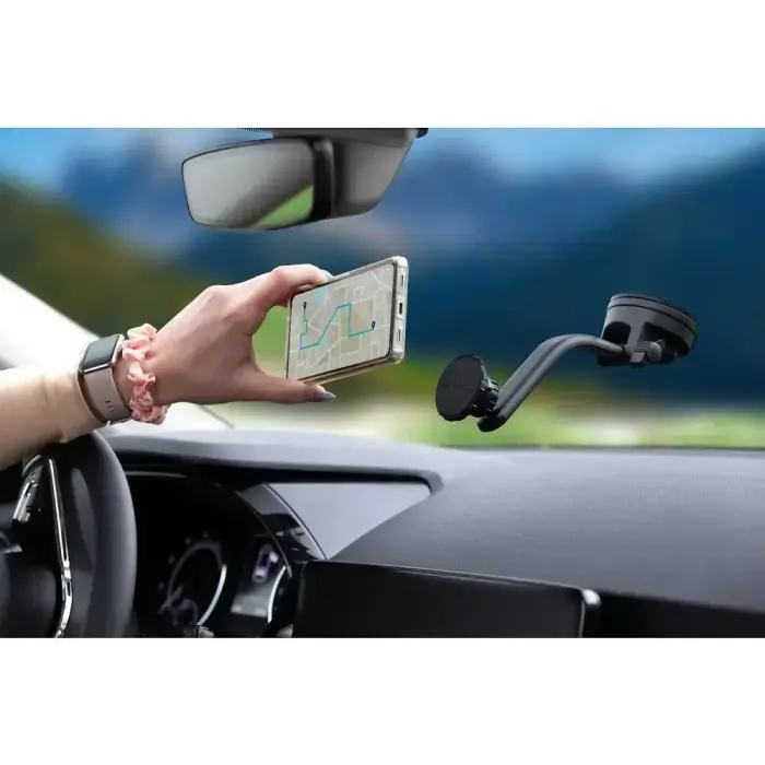 Magnetic car phone holder Forcell F-Grip MagFlex windshield / dashboard / air vent black Photo 14