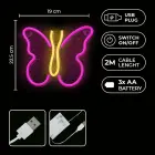 Neon LED Light BUTTERFLY pink NNE03 Neolia Фото 5