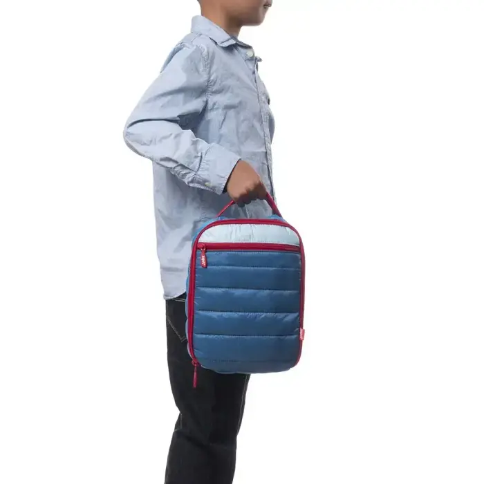 Pusdienu soma ZIPIT Puffer Lunch Bag, ar ledus paciņu, zilā krāsā Фото 4