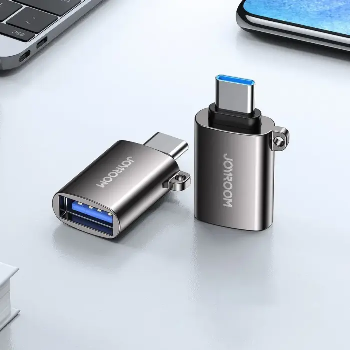Joyroom USB 3.2 Gen 1 (Male) - USB Type C (Female) adapter black (S-H151 Black) Фото 8