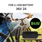 Qoltec Fast Charger for e-bike, electric scooter 36V | 42V | 2A | 5.5*2.1 | water resistant + power cable Foto 2