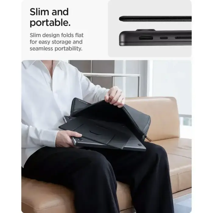 SPIGEN LD201-S8 SLIMFOLD LAPTOP & TABLET STAND SPACE GREY Фото 10