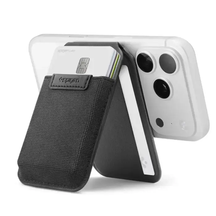 SPIGEN S314-4 SLIM FOLD TRIPOD WALLET MAGSAFE BLACK Фото 2