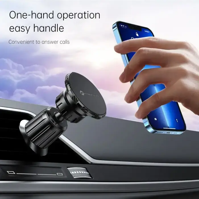 Magnetic car phone holder Forcell F-Grip MagFlex windshield / dashboard / air vent black Photo 9