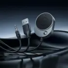 Wireless car receiver Hoco AUX Bluetooth with cable Jack 3,5 mm E150 metal gray Фото 7