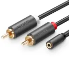 UGREEN AV102 2x RCA cable (Cinch) jack 3.5 mm 0,25m (black) Photo 1