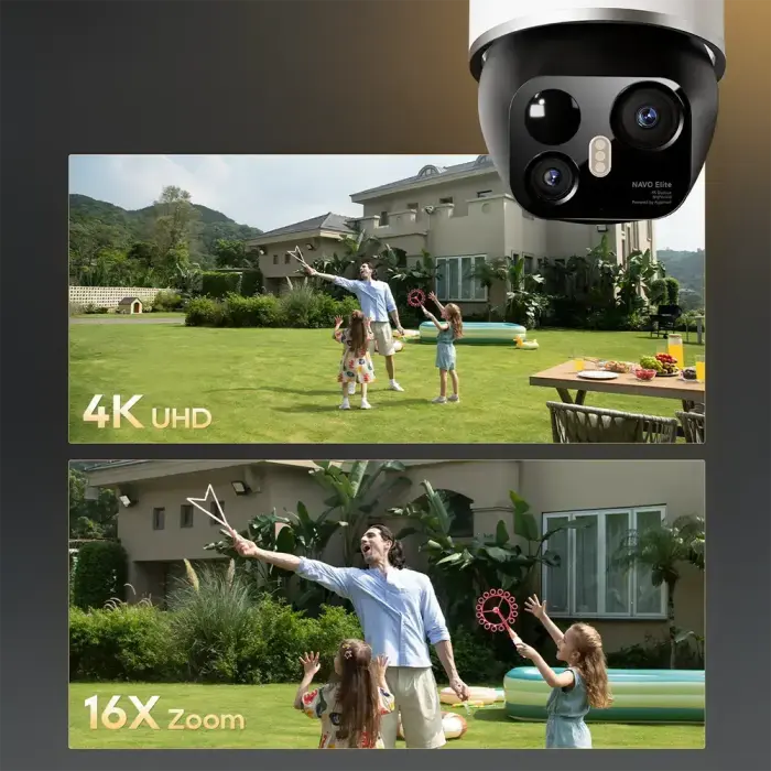 Kamera zewnętrzna Dreame Navo Elite 1 Outcam 360° z panelem solarnym - biała Foto 7