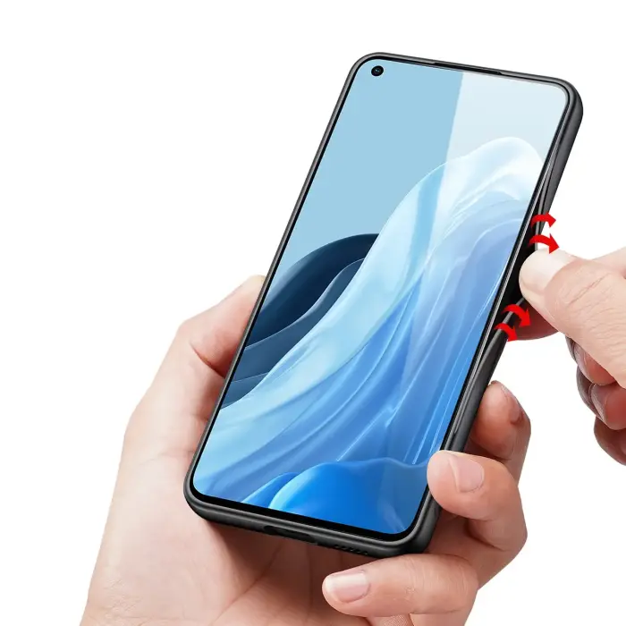 Dux Ducis Fino case cover covered with nylon material Oppo Reno7 Pro 5G black Foto 3
