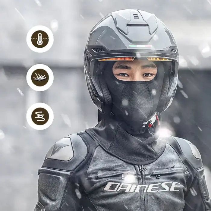 Wozinsky WKM-03B face mask motorcycle bicycle winter balaclava - black Foto 11