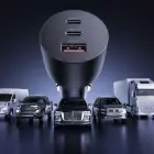 Orico PowerLink 165W USB-A + 2x USB-C Car Charger - Black Foto 11