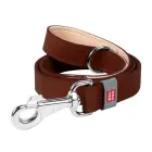 WAUDOG natural leather dog leash 14 mm wide, 122 cm long brown Фото 1