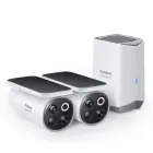 Baseus Security S1 Pro Dual 3K Outdoor Surveillance Kit (2 Cameras) – White Foto 2