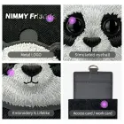 Nimmy portfel na karty czarny|black Big   Eyed Pet 2.0 Cat Фото 4