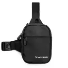 Wozinsky WMS-W1 Unisex Mini Shoulder Bag Waterproof Dual-Compartment for Phone - Black Photo 3