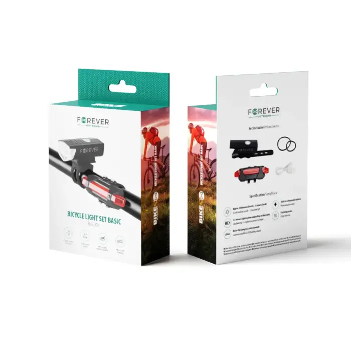 Bicycle light set Basic BLG-100 Forever Outdoor Foto 3