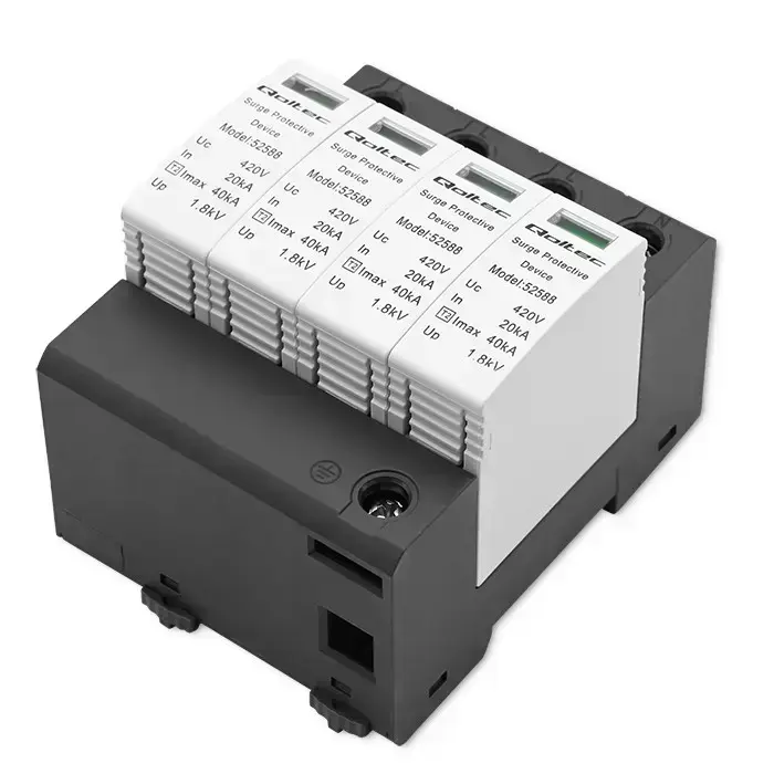 Qoltec AC surge protector arrester | 4P | 420V | T2 | C Photo 5