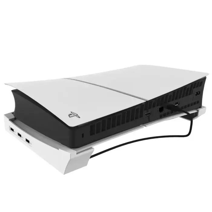 iPega P5S008 Horizontal Stand with USB HUB for PS5 Slim/PS5 Pro White Photo 2