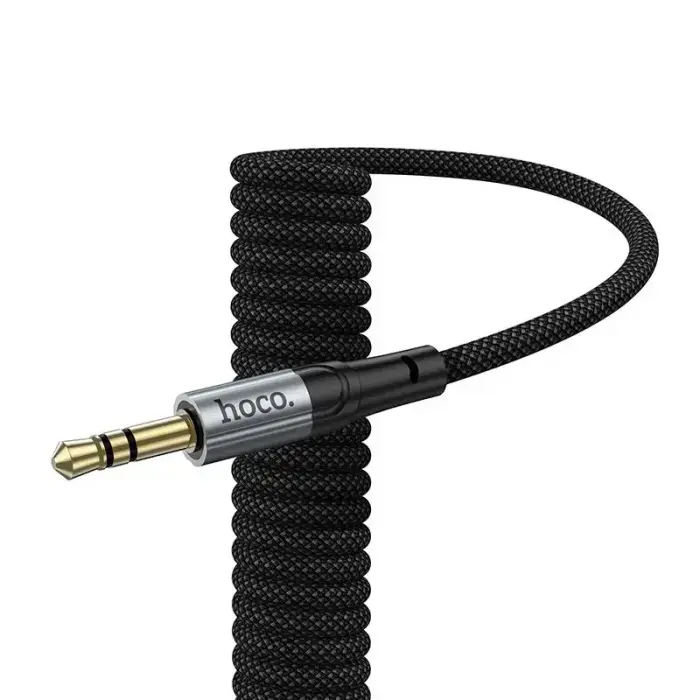 Cable AUX Jack 3,5 mm to USB C Hoco 1,5 m UPA33B black Photo 5