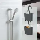 Hanging bathroom multifunctional shelf 25x9x28cm grey Photo 7