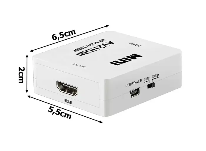 Fusion video signal converter RCA to HDMI (+Audio)white Photo 2