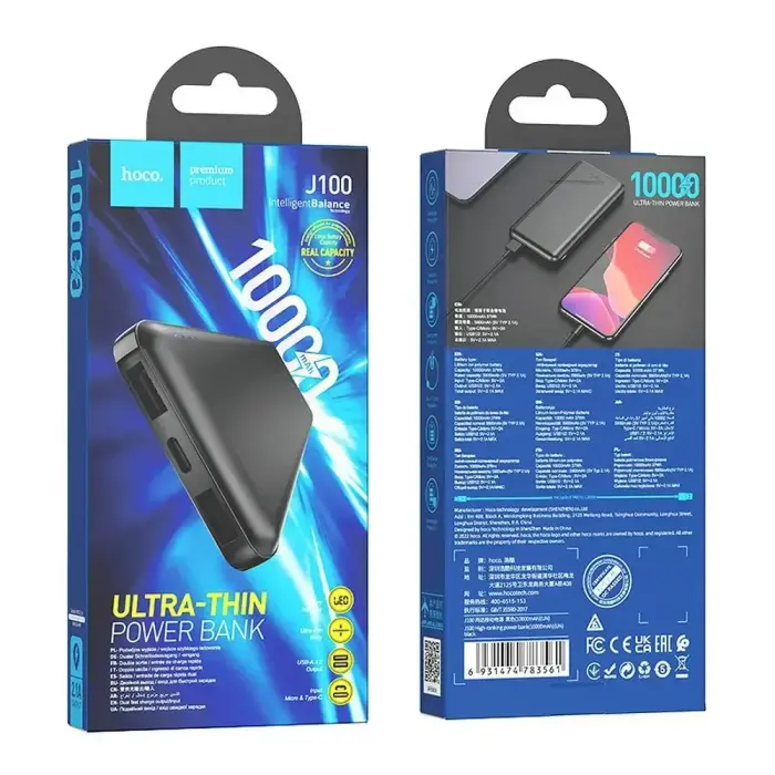 Powerbank Hoco 10000 mAh 2,1A J100 black Foto 4