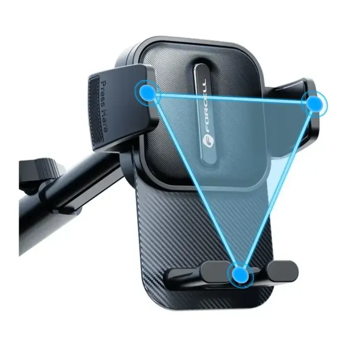 Car phone holder Forcell F-Grip Guardian windshield / dashboard black Photo 4