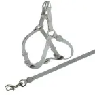Krūšu siksna ar pavadu kaķiem - Trixie Cat One Touch Harness with Lead, 26-37cm/10mm, 1.20m Foto 4