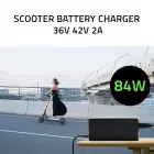 Qoltec Charger for electric scooter, e-bike 84W | 36V | 42V | 2A | 8.0*8.0+pin | +power cable Фото 2