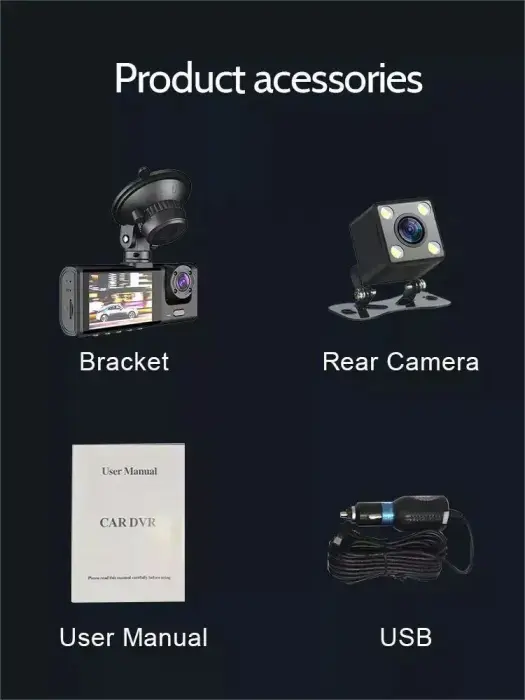 Car Dash Cam DVR-06 2,0 inches + rear camera Photo 7