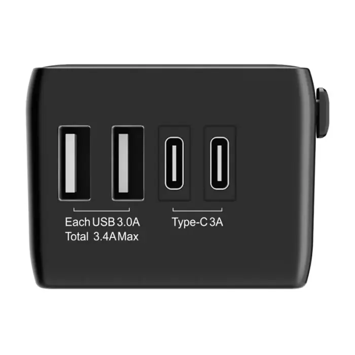 Blitzwolf BW-TA1 4-in-1 Travel Adapter 2xUSB + C + PD 20W Фото 3