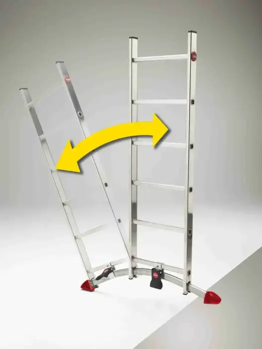 Combination stairs S100 Hailo ProfiLOT / aluminium / 3x12 steps Photo 6