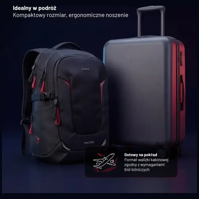 Diablo Chairs Prime Multifunctional Laptop Backpack black Photo 8