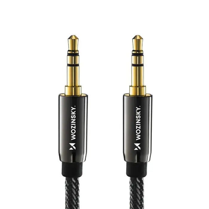 Wozinsky universal mini jack cable 2x AUX cable 2 m black Photo 3