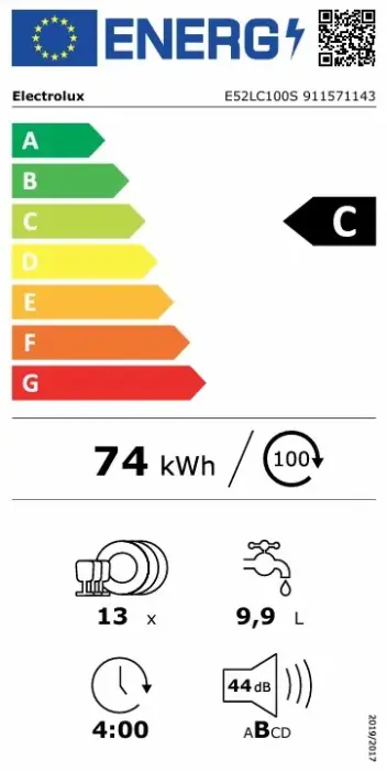 Electrolux iebūvējamā trauku mazgājamā mašīna, 60 cm Фото 2