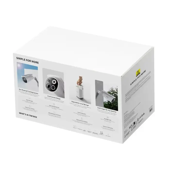 Baseus Security S1 Pro Dual 3K Outdoor Surveillance Kit (2 Cameras) – White Foto 4