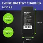 Qoltec Fast Charger for e-bike 36V | 42V | 2A | C14-IEC-3Pin +power cable Foto 6