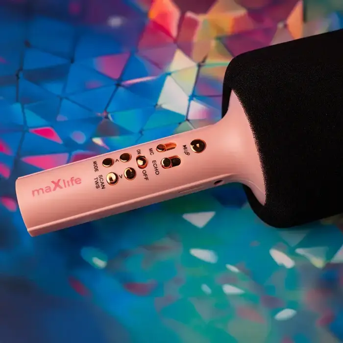 Maxlife Bluetooth microphone with speaker MXBM-600 pink Foto 8