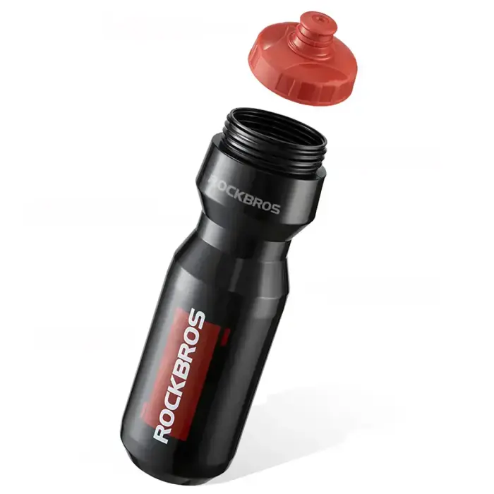Rockbros 750 ml Bike Bottle - Transparent Black with Red Mouthpiece Photo 6