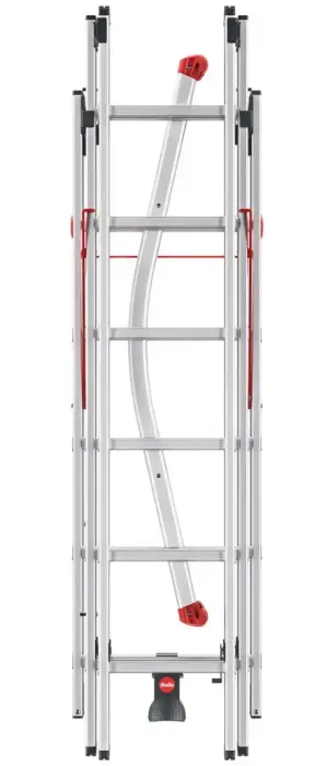 Combination stairs S100 Hailo ProfiLOT / aluminium / 2x6+1x5 steps Photo 5