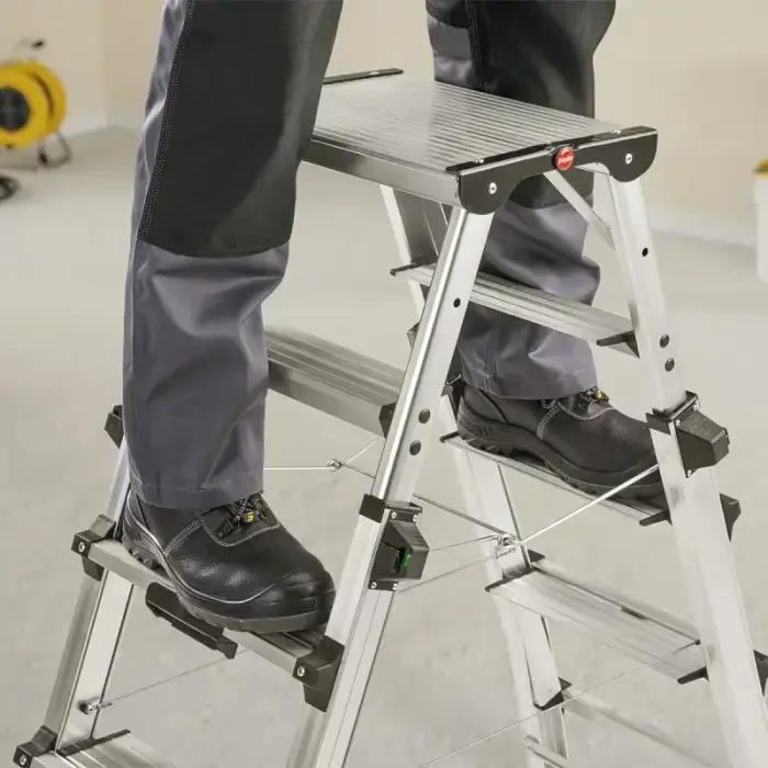Telescopic ladder Master DTL100 / aluminum / 2x4 - 2x6 steps Photo 4