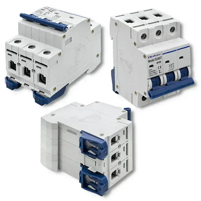 Qoltec Overcurrent Circuit Breaker B40| Fuse | AC | 40A | 3P Photo 14