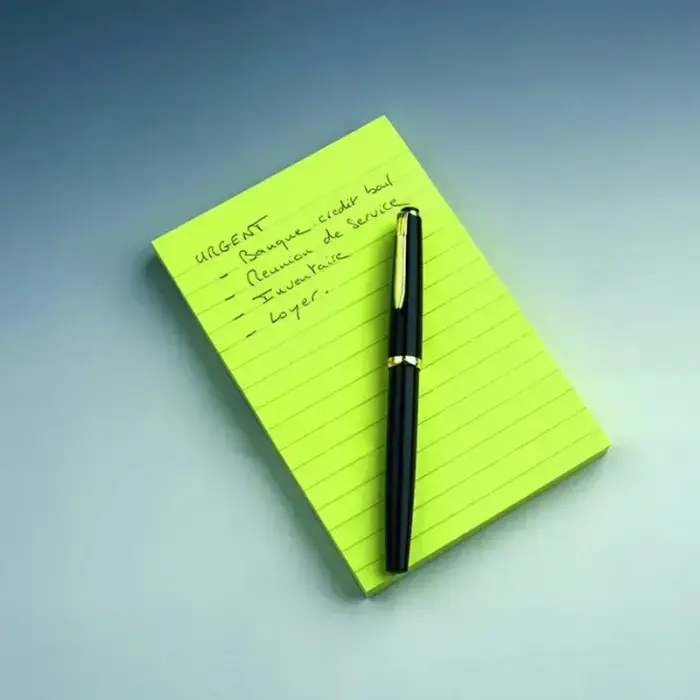 Piezīmju līmlapiņas Post-it līniju, 102x152mm, dzeltenas Foto 2