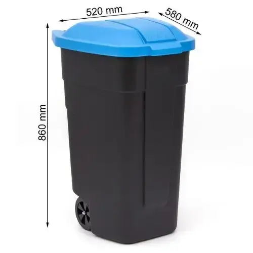 Wheeled bin 110L black/blue Photo 3