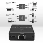 Qoltec Splitter mini SWITCH 1x2 port RJ45 | 1000Mbps | USB-C | Aluminium Photo 6