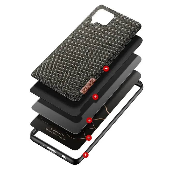 Dux Ducis Fino case covered with nylon material for Samsung Galaxy A42 5G green Фото 2