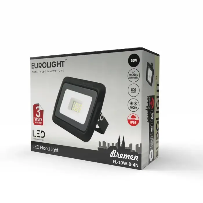 BREMEN LED prožektorius 10W, 4000K, IP65, 80lm/W Eurolight Фото 2