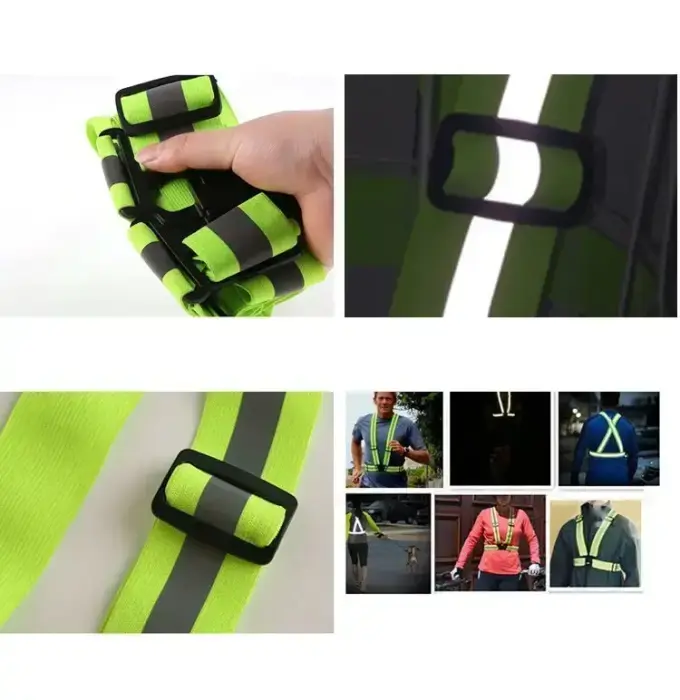 Adjustable reflective harness for a running bike - orange Foto 3