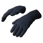 Braided telephone gloves with cut-outs for fingers - black Фото 2